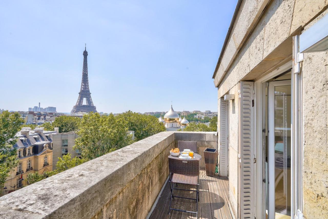 Designed Studio With Ac-Terrasse Vue Tour Eiffel 파리 외부 사진